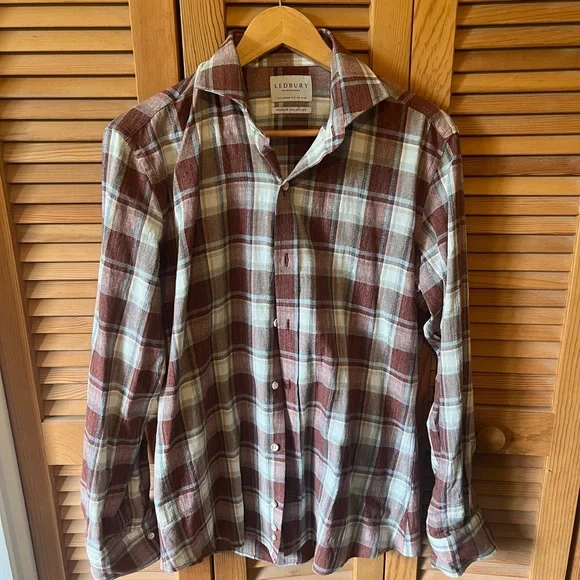LEDBURY | Shirts | Nwot Mens Ledbury Brick Red Dorset Plaid Shirt | Poshmark